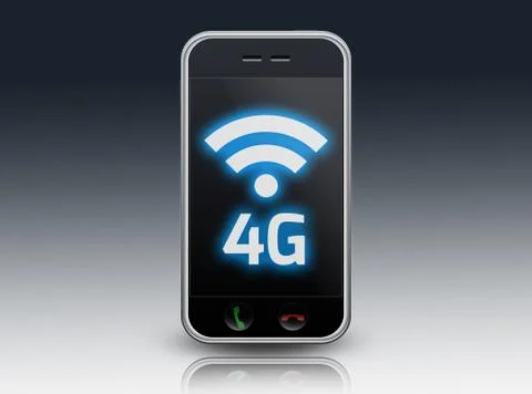 Smartphone "lte / 4g" Illustrazione stock