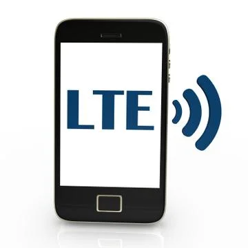 Smartphone lte Ilustração Stock