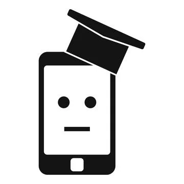 Smartphone machine learning icon, simple style イラスト素材