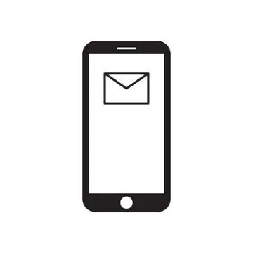 Smartphone with mail icon Stock-Illustration