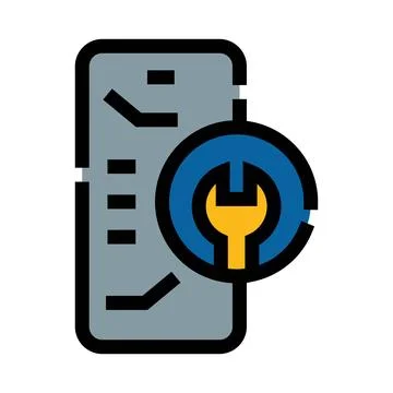 Smartphone maintenance and technical support concept design Stock Illustration
