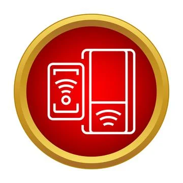 Smartphone making contactless payment with terminal icon Stock Illustration