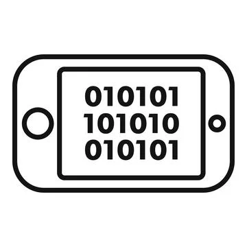 Smartphone malware icon outline vector. Virus error Stock Illustration