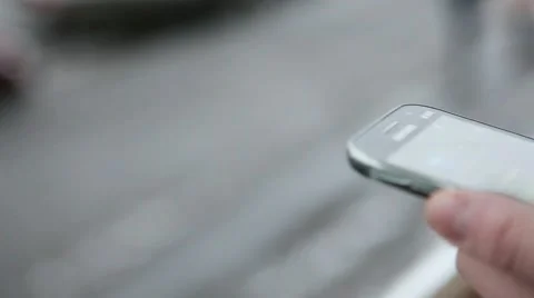 Smartphone in mans hand Stock Footage 46503559