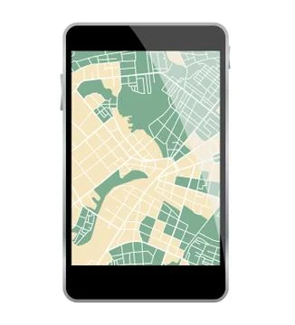 Smartphone map Stock Illustration