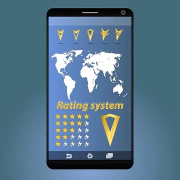 Smartphone map vector elements 스톡 일러스트