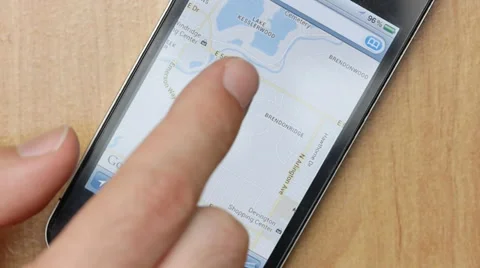 Smartphone Maps  Browsing GPS Stock Footage 32848002