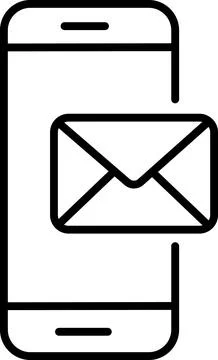 Smartphone message Stock Illustration