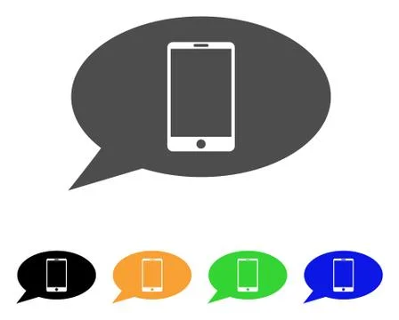 Smartphone Message Vector Icon Illustrazione stock