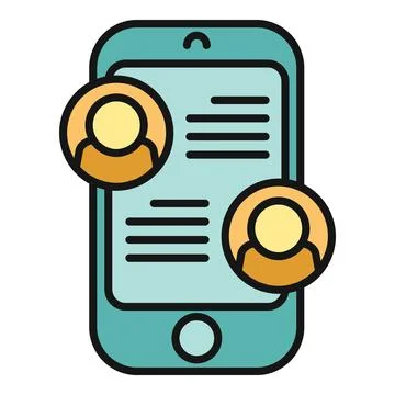 Smartphone with messaging app showing chat conversation Stock Illustration