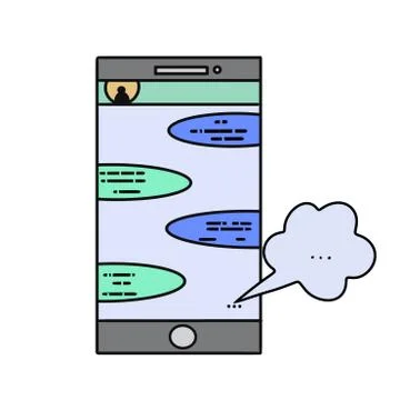 Smartphone messenger Stock Illustration