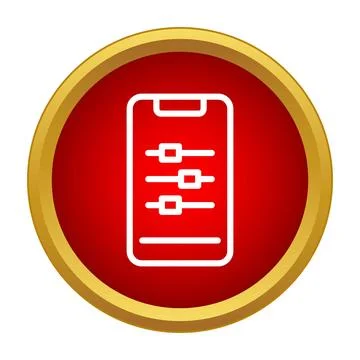 Smartphone mobile app settings control and customization 스톡 일러스트