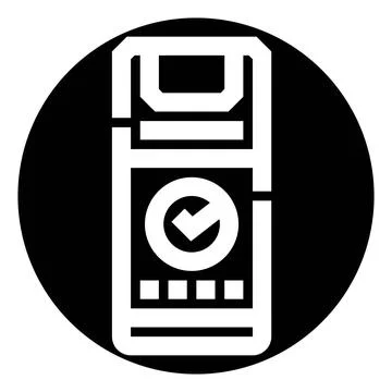 Smartphone mobile app showing a completed task Stock Illustration