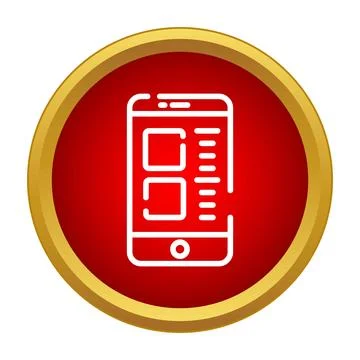 Smartphone mobile application icon showing app interface Stockillustratie