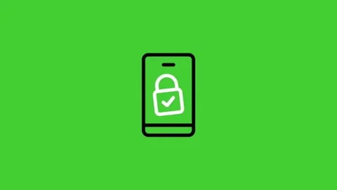 Smartphone mobile device animated icon on green screen background Stock Footage 314667393