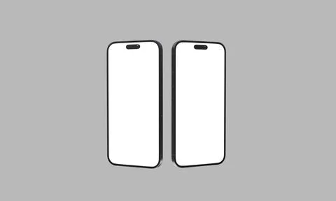 Smartphone mobile device display mockup empty blank white isolated color mo.. Stock Illustration