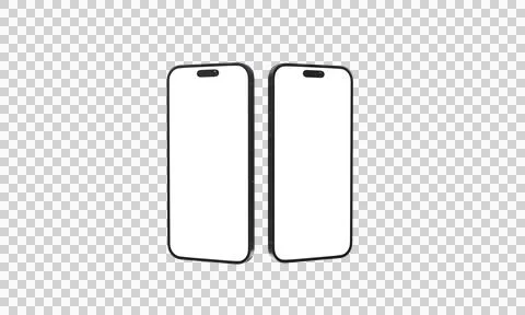 Smartphone mobile device display mockup empty blank white isolated color mo.. Stock Illustration