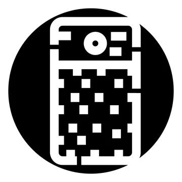 Smartphone mobile device with pixel art screen icon Illustration
