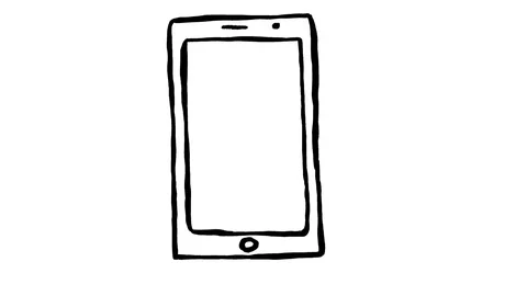 Smartphone Mobile Device Scribble Animation Doodle Cartoon 4K Video stock 72441787