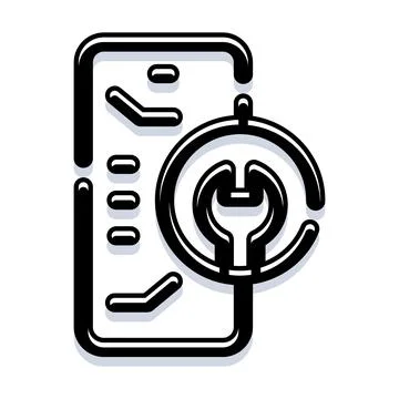 Smartphone mobile device service and repair concept icon Stock Illustration