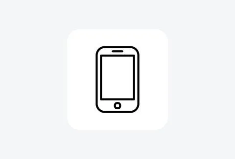 Smartphone mobile fully editable vector icon Illustrazione stock