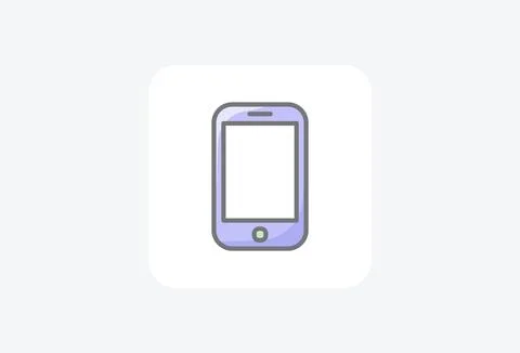 Smartphone mobile fully editable vector icon Stock Illustration