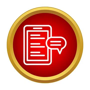 Smartphone mobile messaging text chat communication app 库存插图