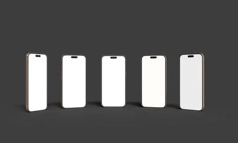 Smartphone mobile object tablet mockup device display white color isolate f.. Illustrazione stock