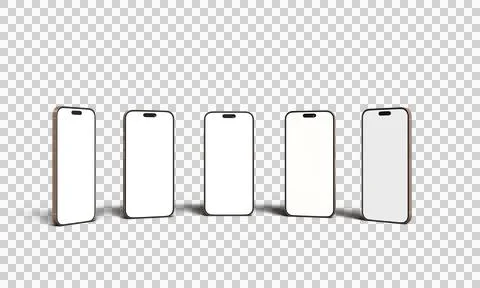 Smartphone mobile object tablet mockup device display white color isolate f.. Illustrazione stock