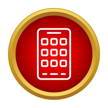 Smartphone mobile phone apps interface grid icon Stock Illustration