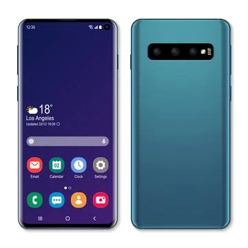 Smartphone, mobile phone with camera in the screen Stock Illustration