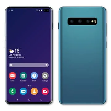 Smartphone, mobile phone with camera in the screen Stock Illustration