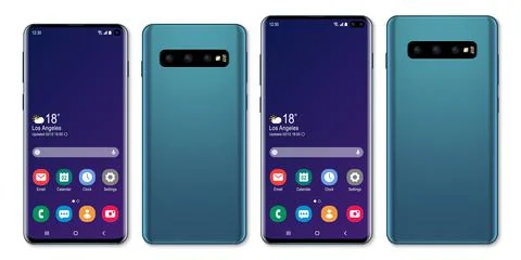 Smartphone, mobile phone with camera in the screen Stock Illustration