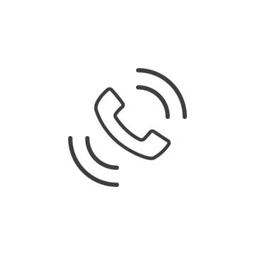 Smartphone mobile phone ringing or vibrating flat vector icon for apps and Stock Illustration