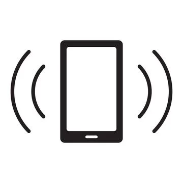 Smartphone, mobile phone ringing or vibrating flat icon for apps and websites Illustrazione stock
