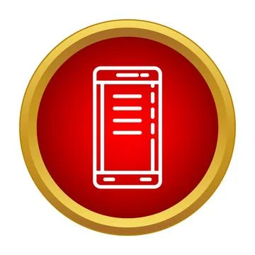 Smartphone mobile phone scrolling internet content icon Stock Illustration