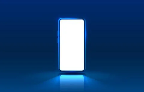 Smartphone mobile screen, technology mobile display light. Vector 스톡 일러스트