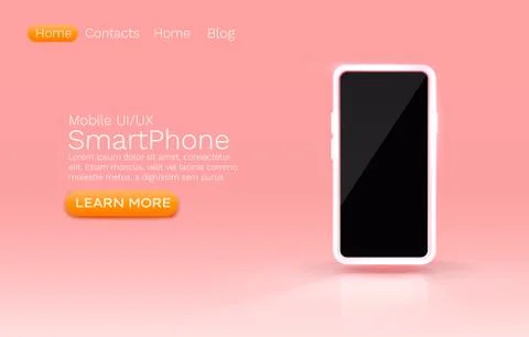 Smartphone mobile screen, technology mobile display light. Vector イラスト素材