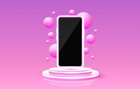 Smartphone mobile screen, technology mobile display light. Vector Illustrazione stock