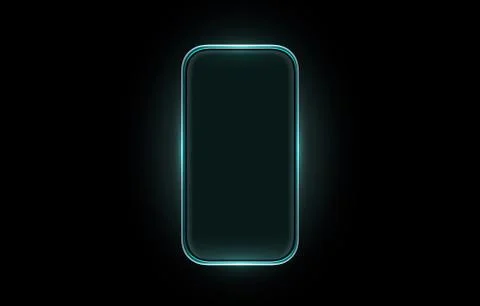 Smartphone mobile screen, technology mobile display light. Vector Illustrazione stock