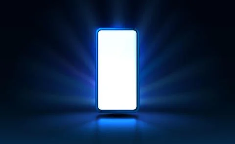Smartphone mobile screen, technology mobile display light. Vector 스톡 일러스트