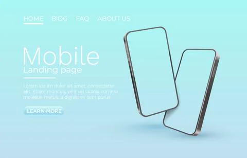 Smartphone mobile screen, technology mobile display. Vector Stockillustratie