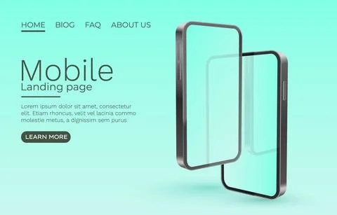 Smartphone mobile screen, technology mobile display. Vector イラスト素材