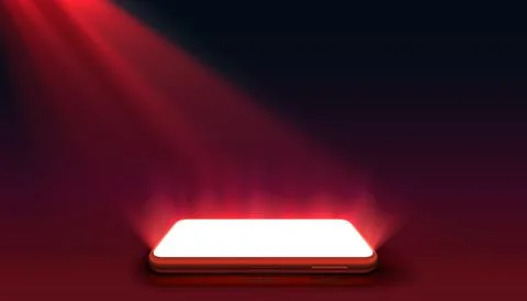 Smartphone mobile screen, technology mobile display light. Vector 스톡 일러스트