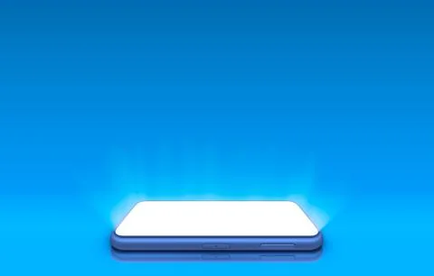 Smartphone mobile screen, technology mobile display light. Vector Stockillustratie