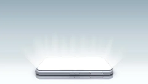 Smartphone mobile screen, technology mobile display light. Vector Illustrazione stock