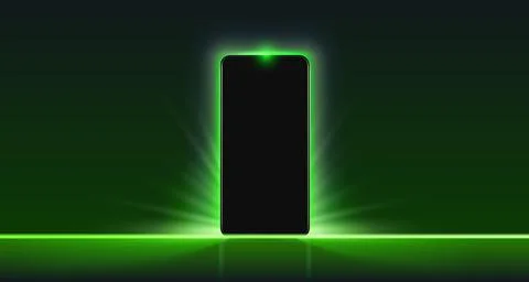 Smartphone mobile screen, technology mobile display light. Vector illustration Stock Illustration