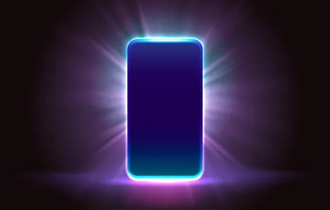 Smartphone mobile screen, technology mobile display light. Vector illustration Stock Illustration