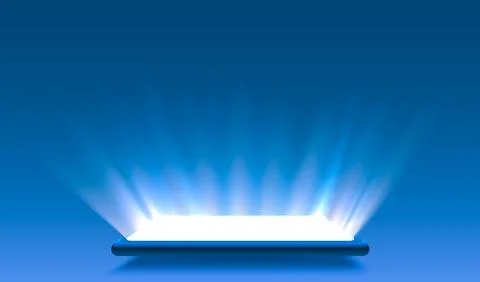 Smartphone mobile screen, technology mobile display light. Vector illustration イラスト素材