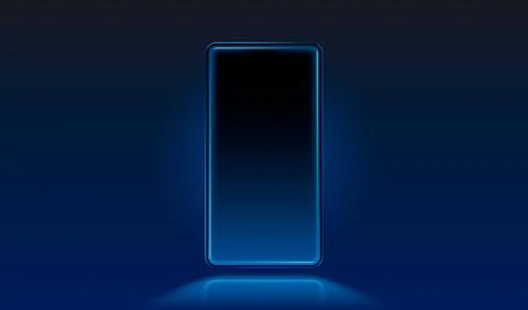 Smartphone mobile screen, technology mobile display light. Vector Stock Illustration